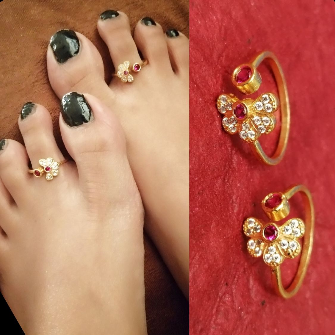 Order Gold Coated Toe Rings Online From Sri Selvalakshmi Jewellers,Namakkal