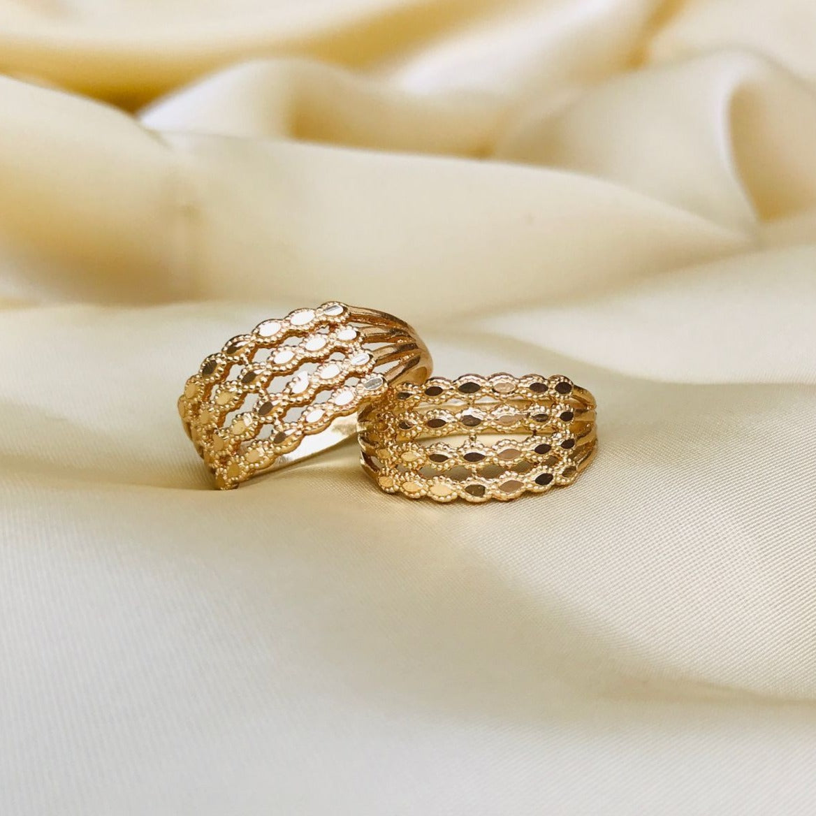 AanyaCentric Gold Plated Combo of 2 Pair Toe Rings