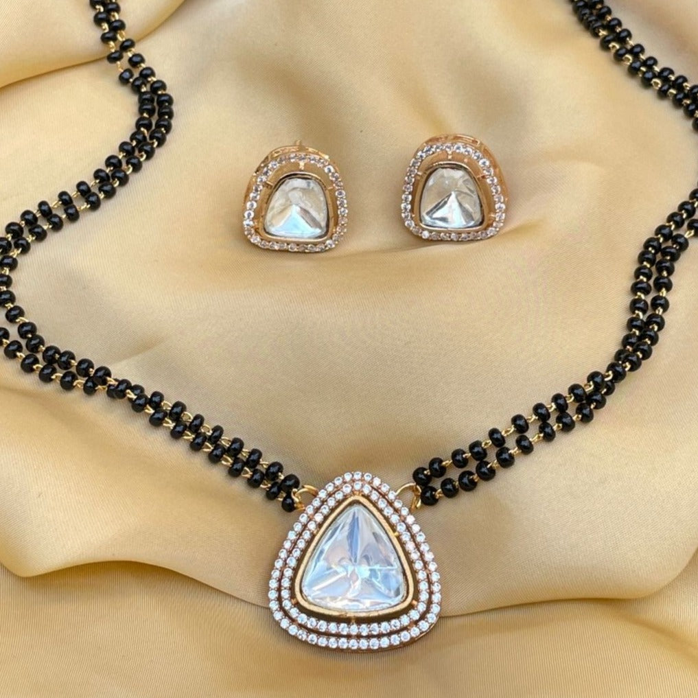 polki diamond mangalsutra