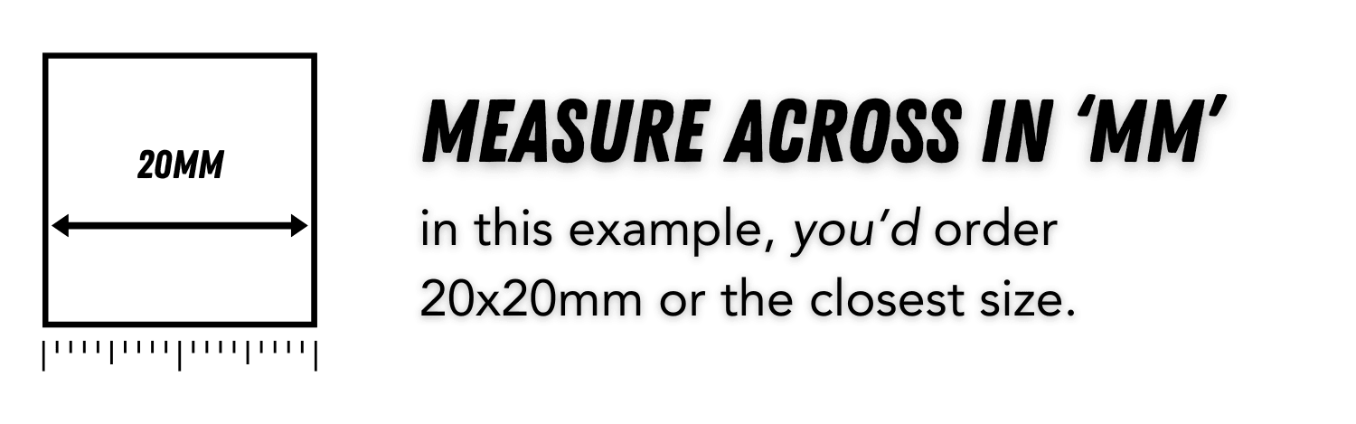 How to measure square chair leg protectors.