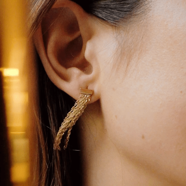 Shaker | 18K Yellow Gold Earrings For Women | Lil Milan