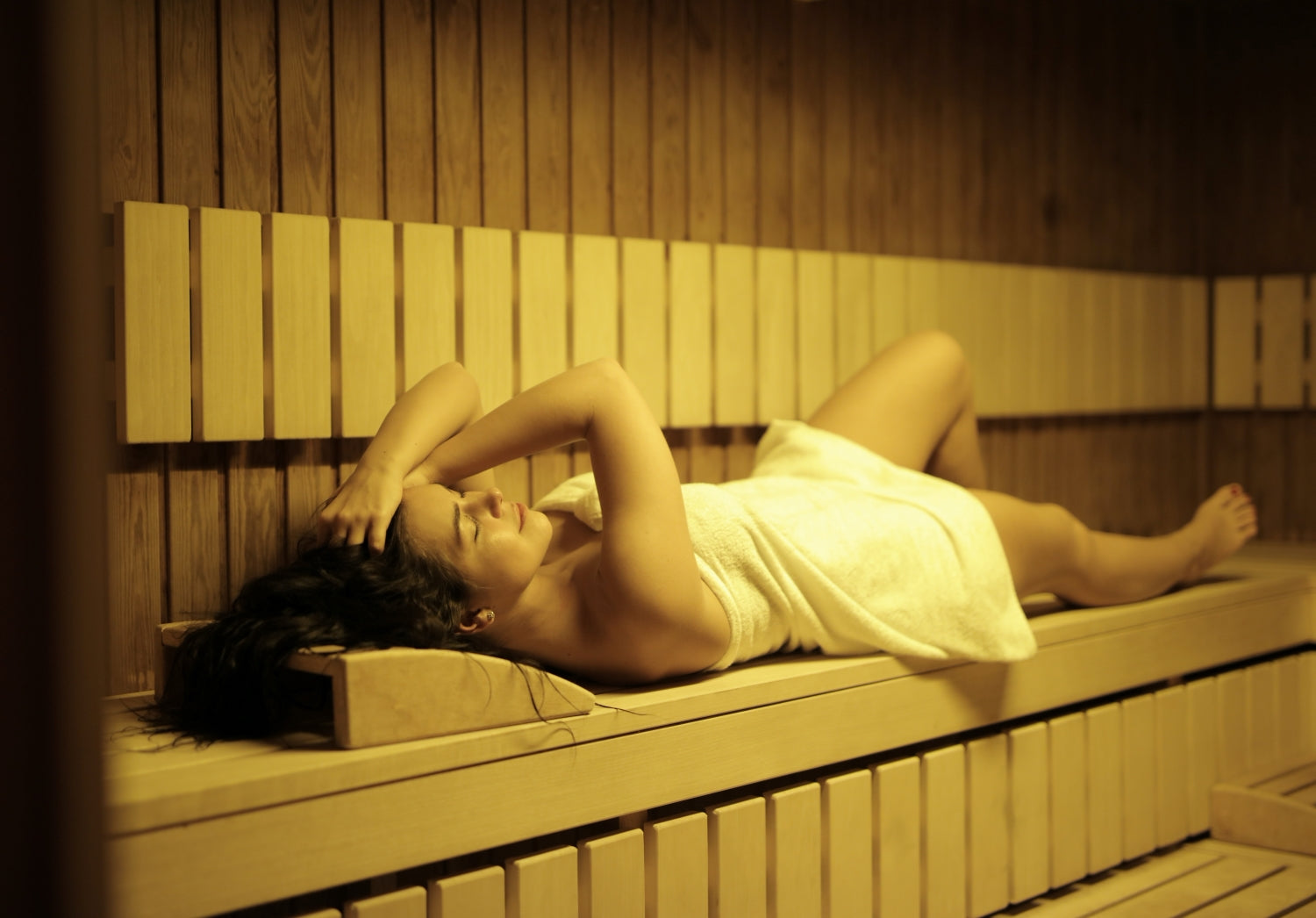 hot steam in sauna