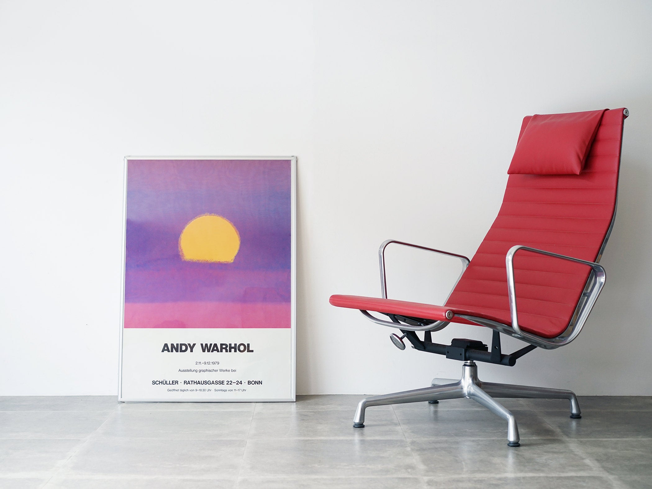 Andy Warhol（アンディ・ウォーホル）SUNSET サンセット 展示会ポスター 1979年 ｜ ミッドセンチュリー・ヴィンテージポスター –  KONDO