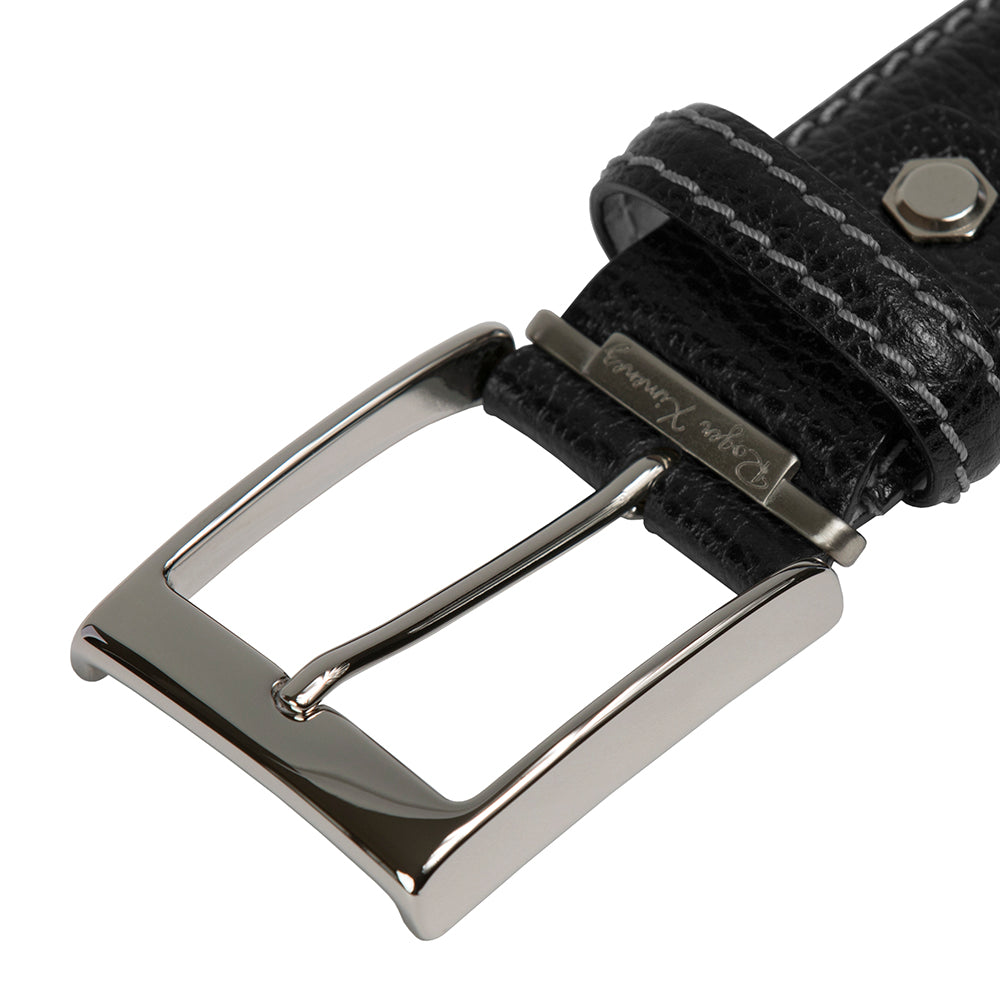 Blue Designer Belt | Leather Belts | Roger Ximenez White / 40 / 35mm