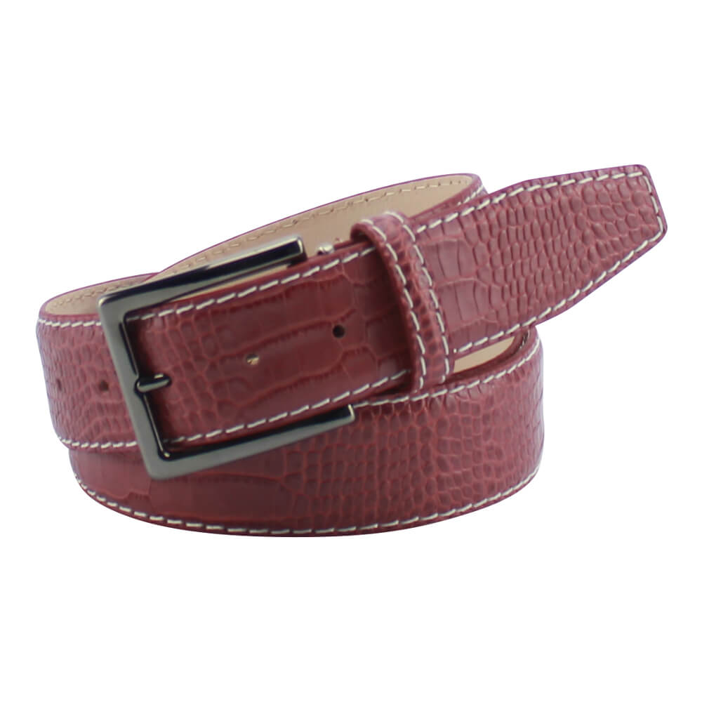 Download Pink Mock Gator Leather Belt