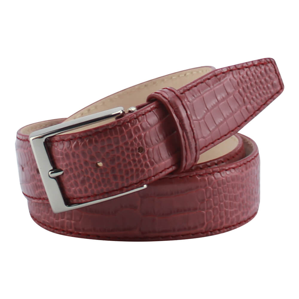 Torino Alligator Embossed Calf Belt - Cognac 40