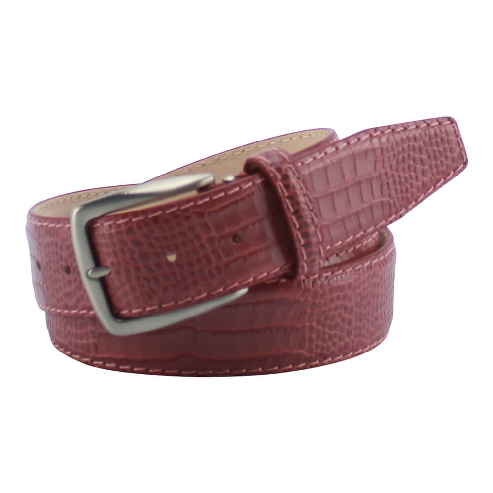 Download Pink Mock Gator Leather Belt