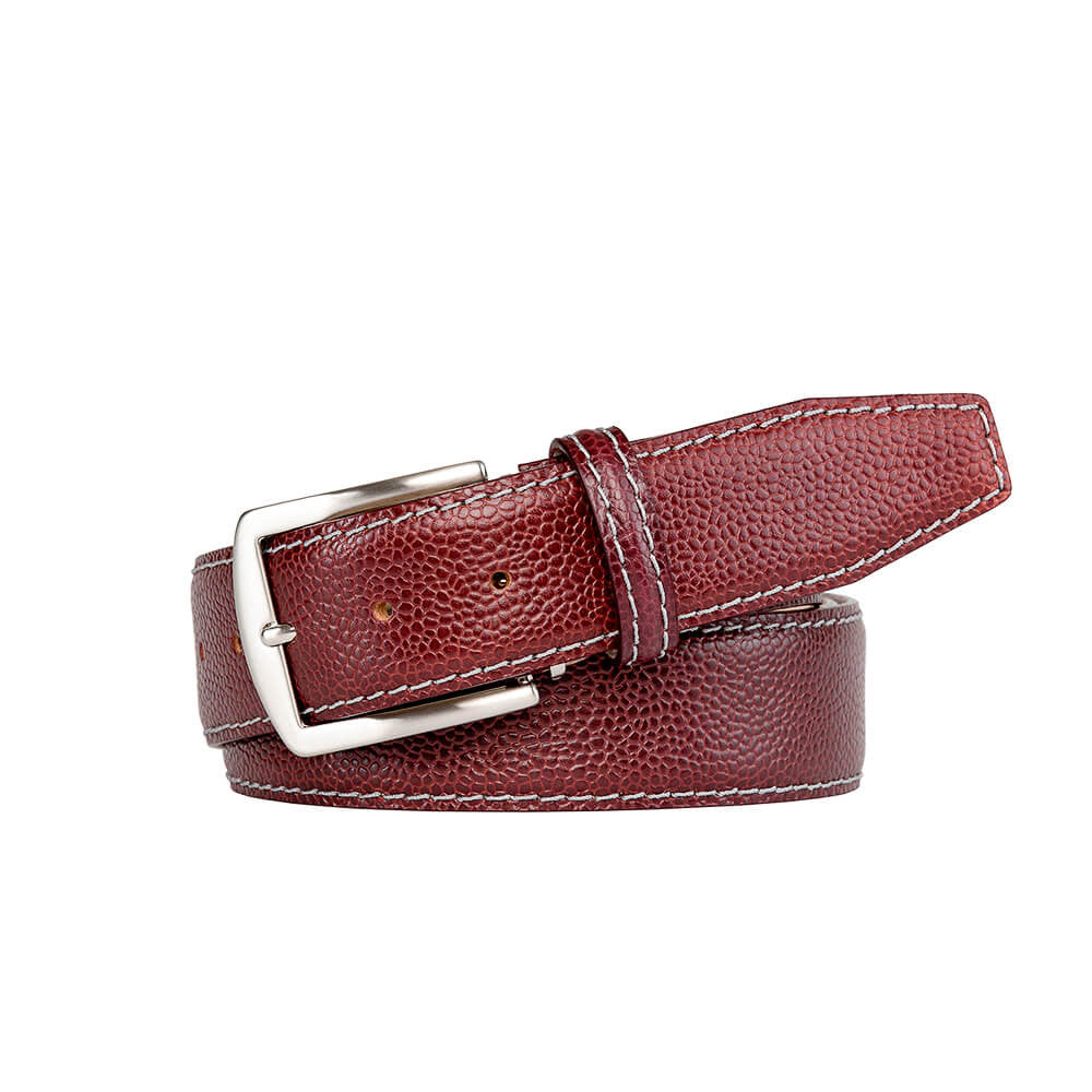 Burgundy French Pebble Grain Belt