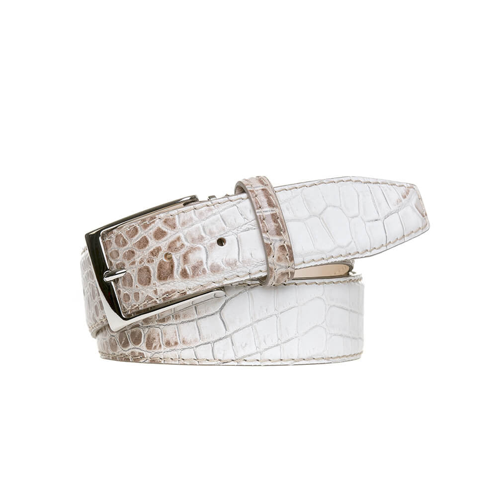 Hermes Style  Alligator Suede Leather Belt (Special Order) - J.W.