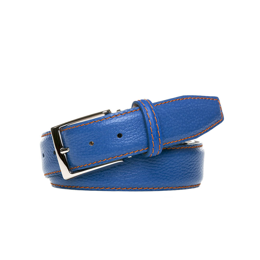 Blue Designer Belt | Leather Belts | Roger Ximenez Orange / 32 / 35mm