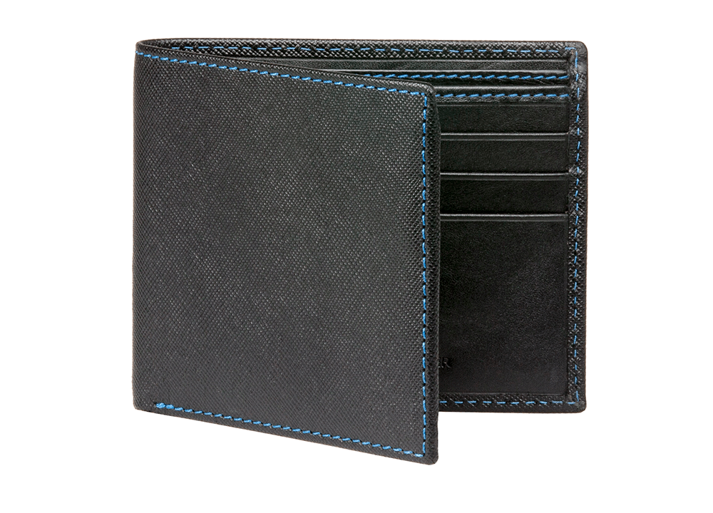 Black Saffiano Leather Wallet | Men's Leather Goods | Roger Ximenez