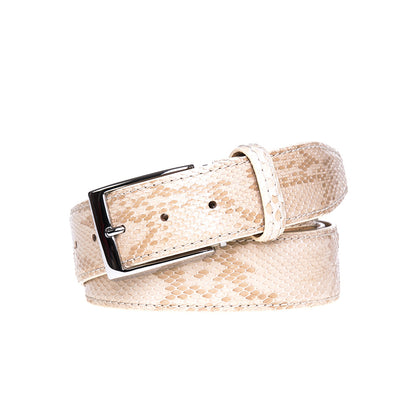 Cognac Mock Crocodile Leather Belt | Mens Fashion | Roger Ximenez Green / 46 / 40mm