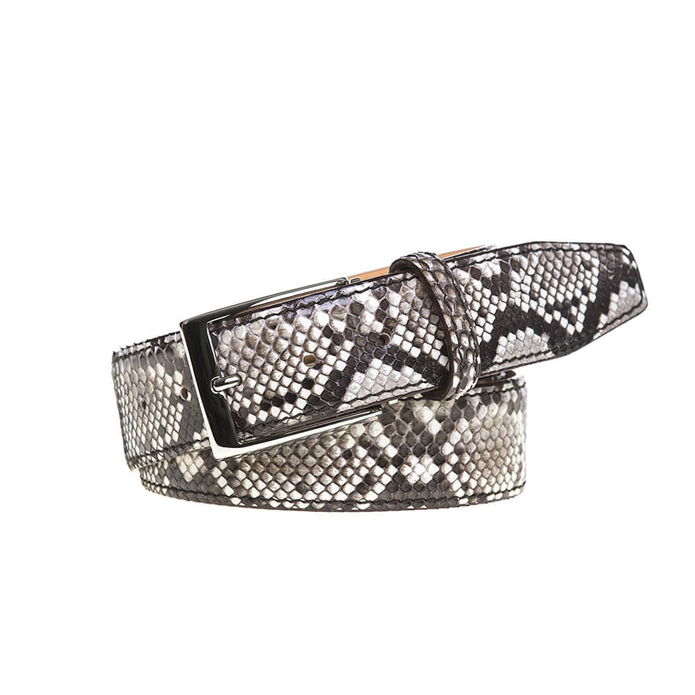 Natural Python Leather Belt | Mens Fashion | Roger Ximenez