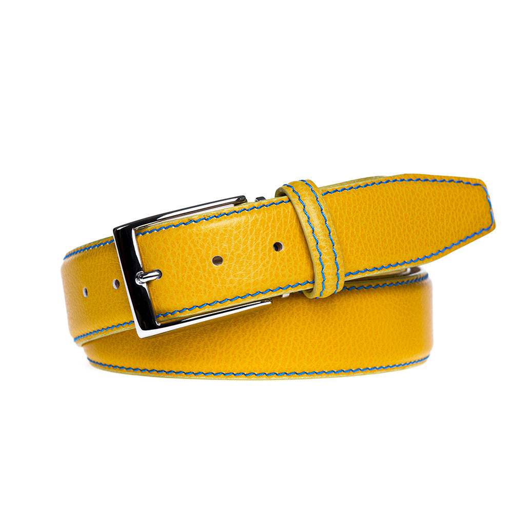 Orange Belt | Mock Caiman Orange Belt | Roger Ximenez Bright Navy / 34 / 35mm