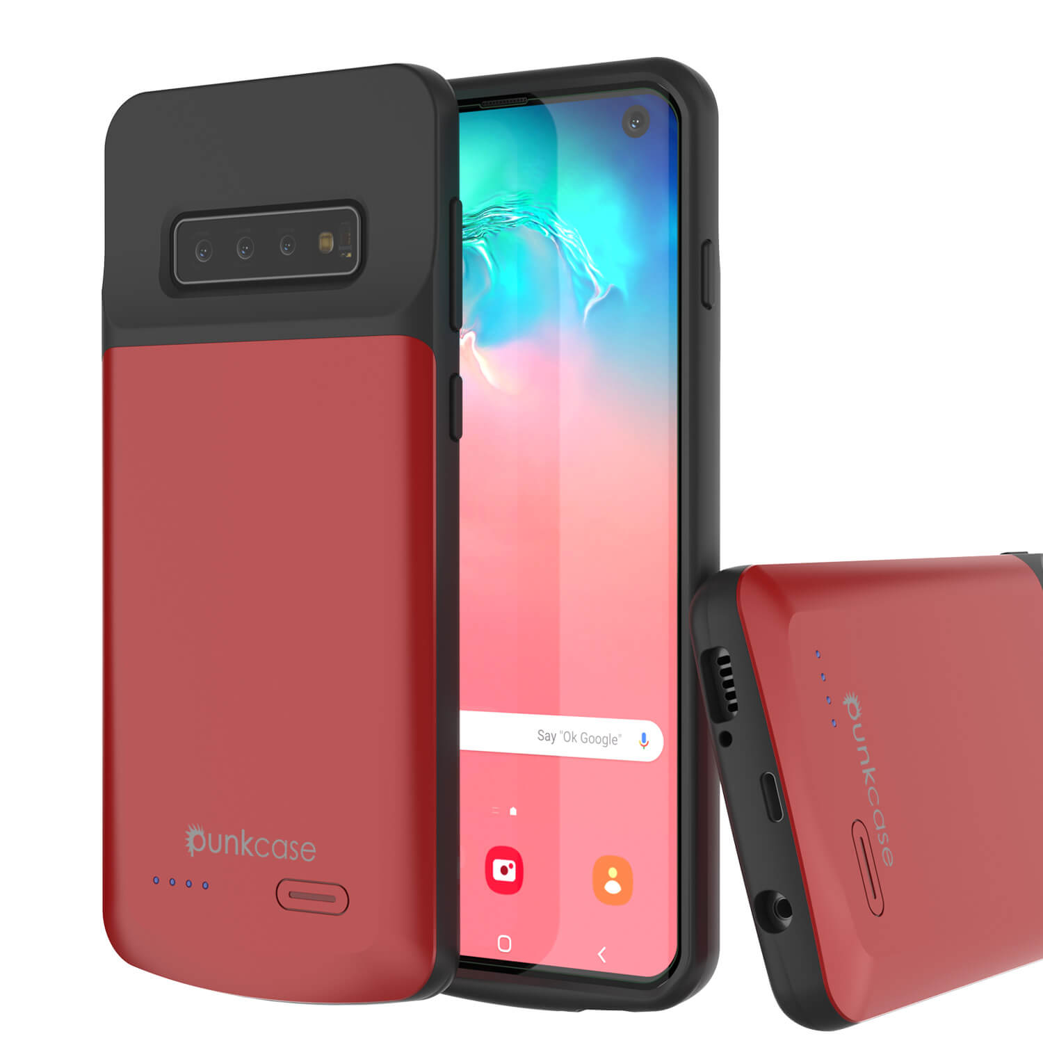 PunkJuice S10 Battery Case Red - Fast Charging Power Juice Bank with 4700mAh