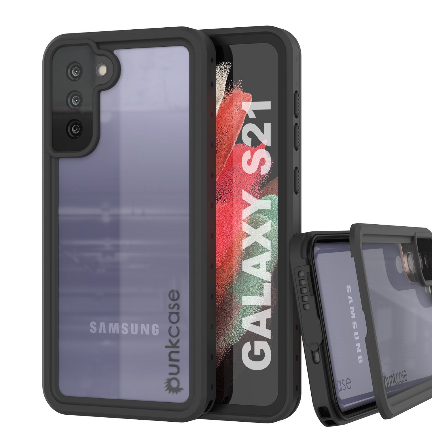 Galaxy S21 Waterproof Case PunkCase StudStar Clear Thin 6.6ft Underwater IP68 Shock/Snow Proof