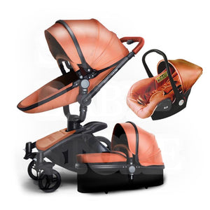 aulon baby stroller 3 in 1 with car seat high view pram for newborns folding 360 degree rotation