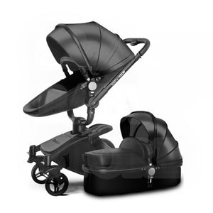 aulon baby stroller 3 in 1 with car seat high view pram for newborns folding 360 degree rotation