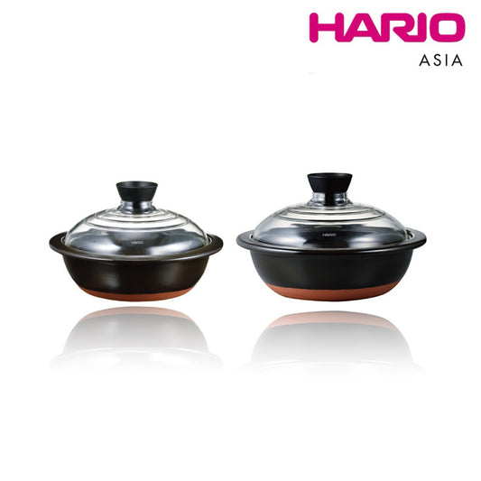 Hario GNR-150-B-AZ Rice Pot with Glass Lid, for 1 Cup, Banko Ware Rice Cooking, Earthenware Pot