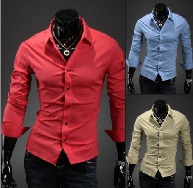 Men's Long Sleeve Luxury Shirt 11 Colors – WILLSTYLE