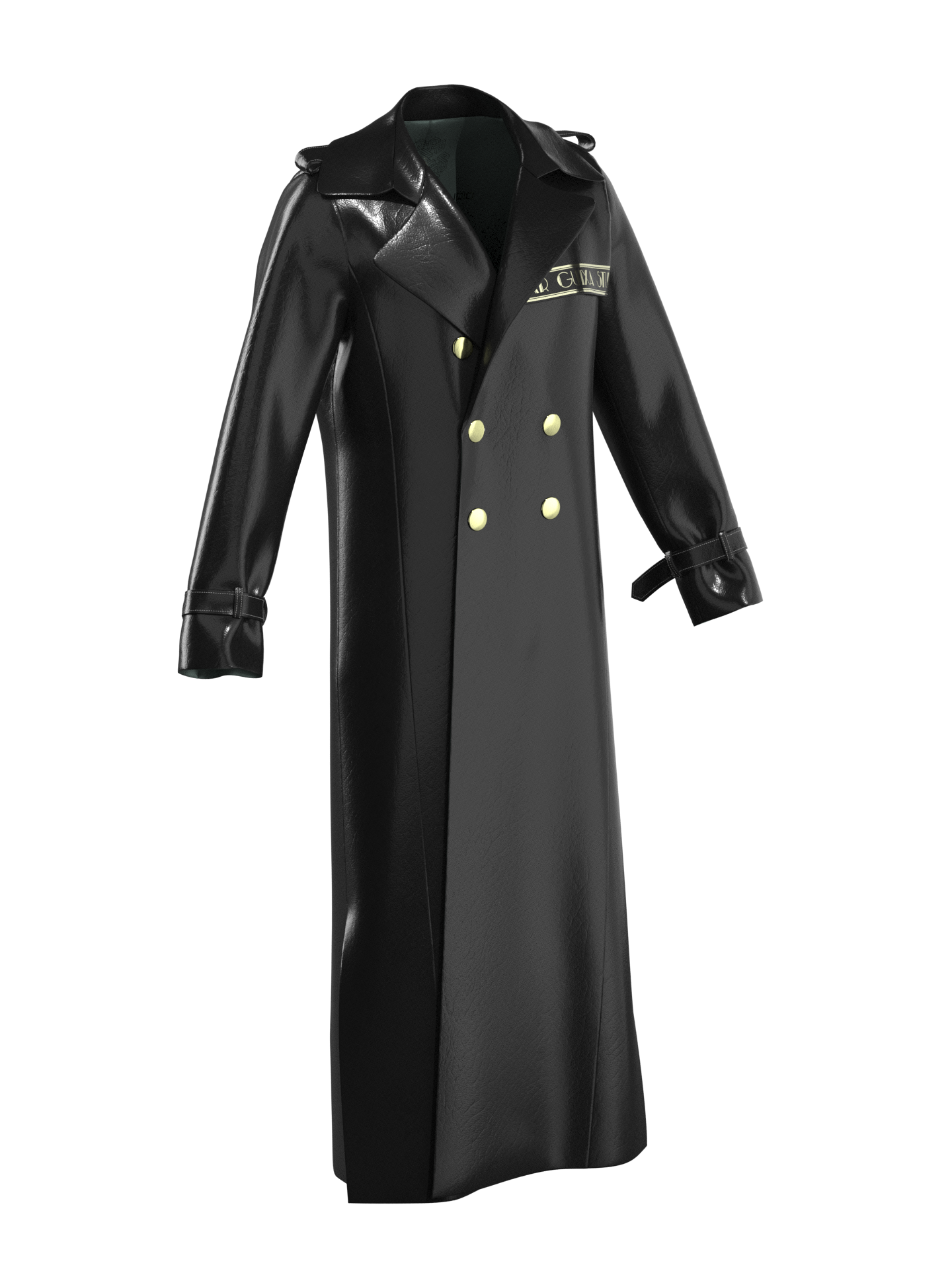 BLACK DECO TRENCH – DRESSX / More Dash Inc. dba DRESSX