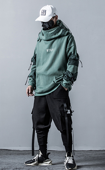 KS - YS Hoodies & Sweatshirts Assassin Kanji Urban Hoodie Streetwear Brand Techwear Brand Top Streetwear Brand