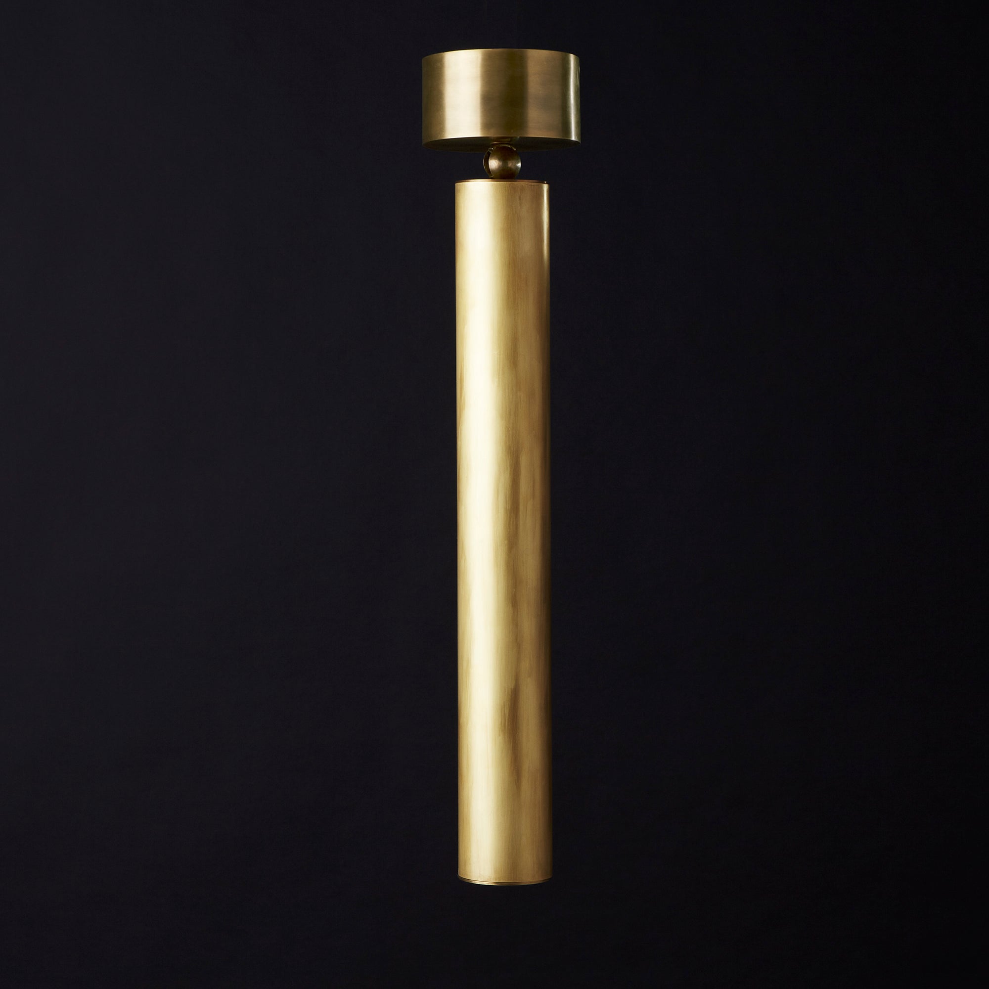 brass cylinder pendant light