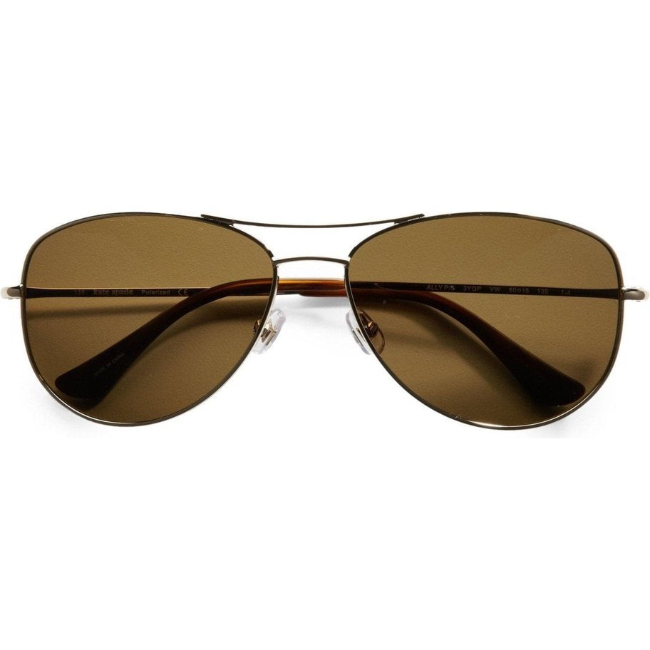 KATE SPADE-ALLY/P/S 3YGP/VW Aviator Sunglasses Gold Polarized Brown - The  Sun Shopp