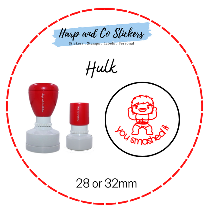 28 or 32mm Round Stamp - *Hulk* - Great for the classroom!