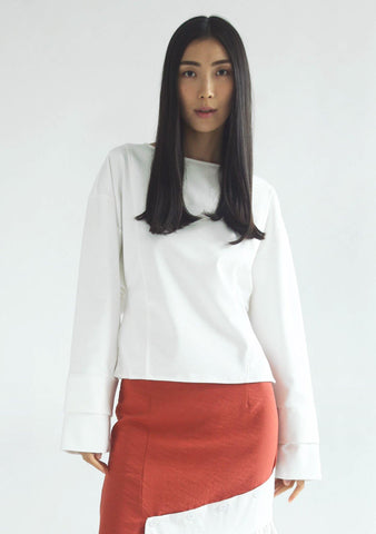 INGRID OVERSIZED BLOUSE - WHITE - SALIENT LABEL