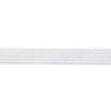 12mm white flat elastic