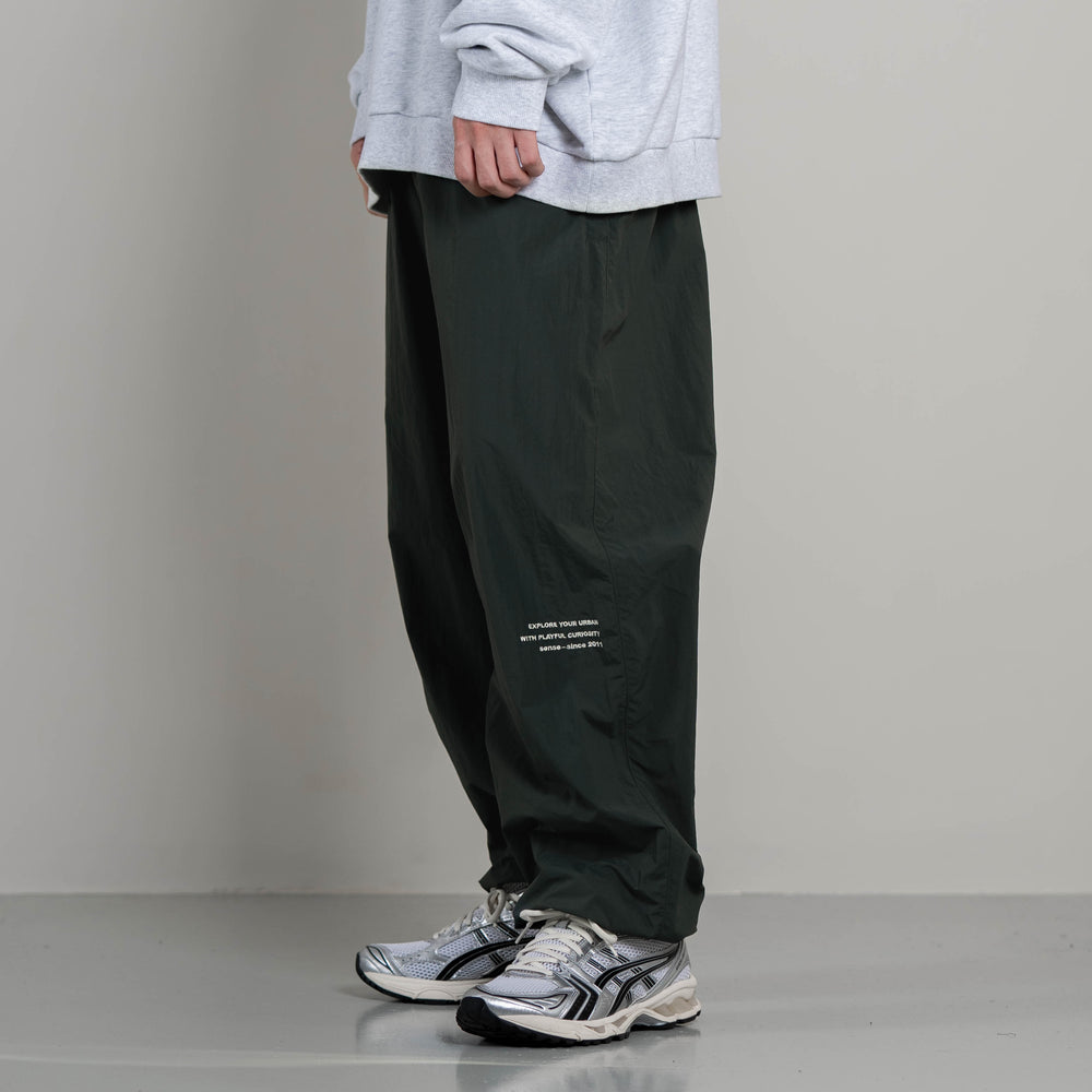 seesee wide nylon pants 23ss ネイビーL