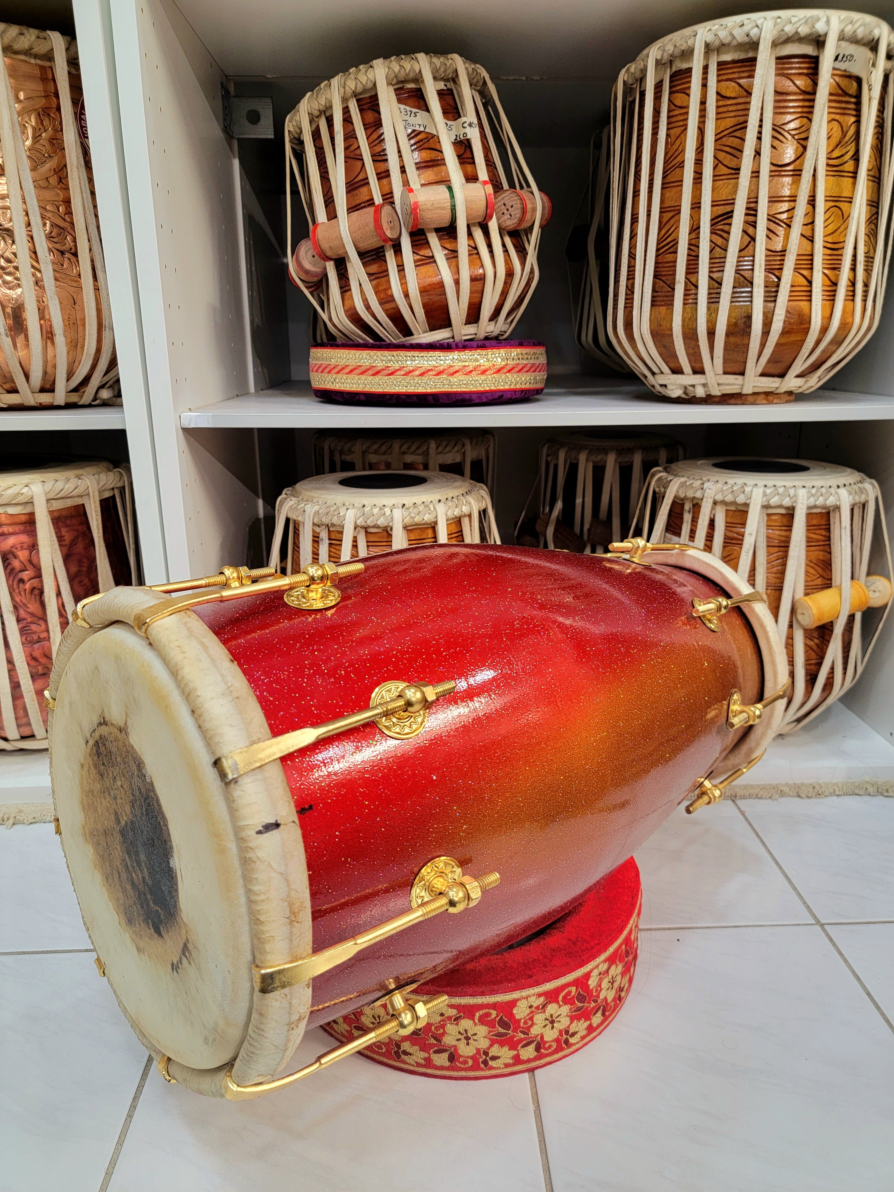 Mango Passion - Advanced Professional Dholak (discounted for Shyam + small external crack/chip)