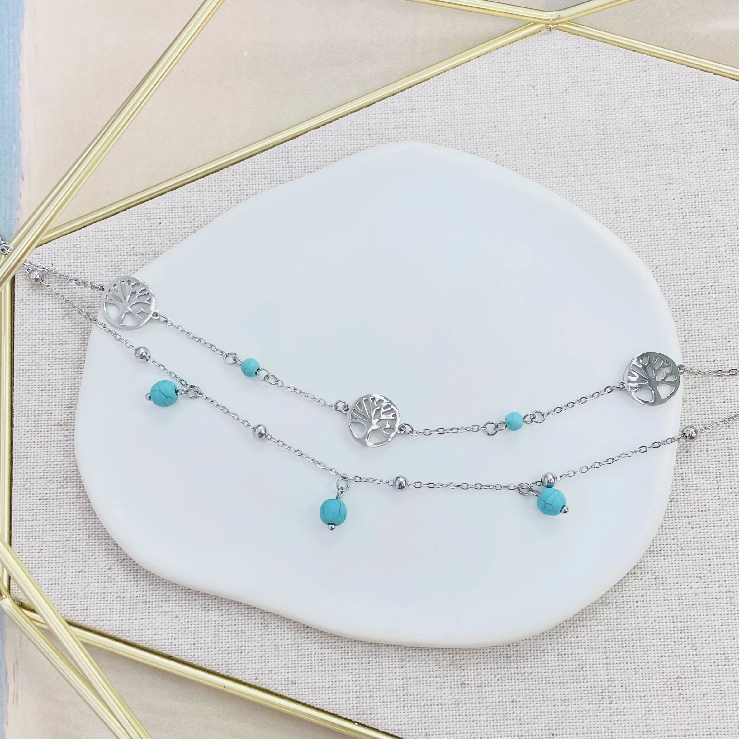 121AB-069-9.5 GD/BLUE TREE ANK