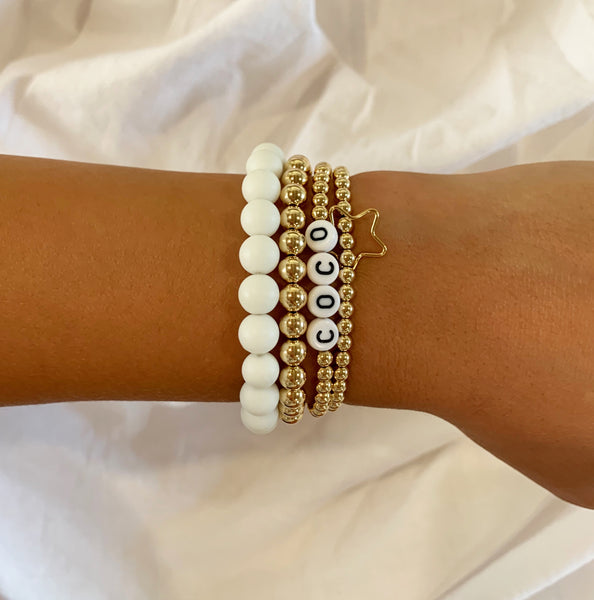 Custom Bead Bracelet - Gold