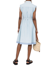Load image into Gallery viewer, SUMMER 70&#39;S WASHED OUT CHAMBRAY SHIRT DRESS
