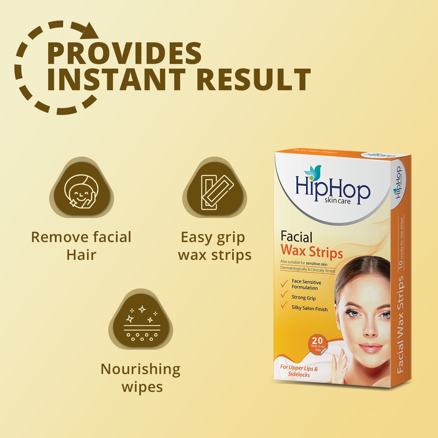 Surgi Facial Wax Strips 20 Strips Shop Surgi Facial Wax Strips 20  StripsOnline at Best Price in India at HG  Health and Glow