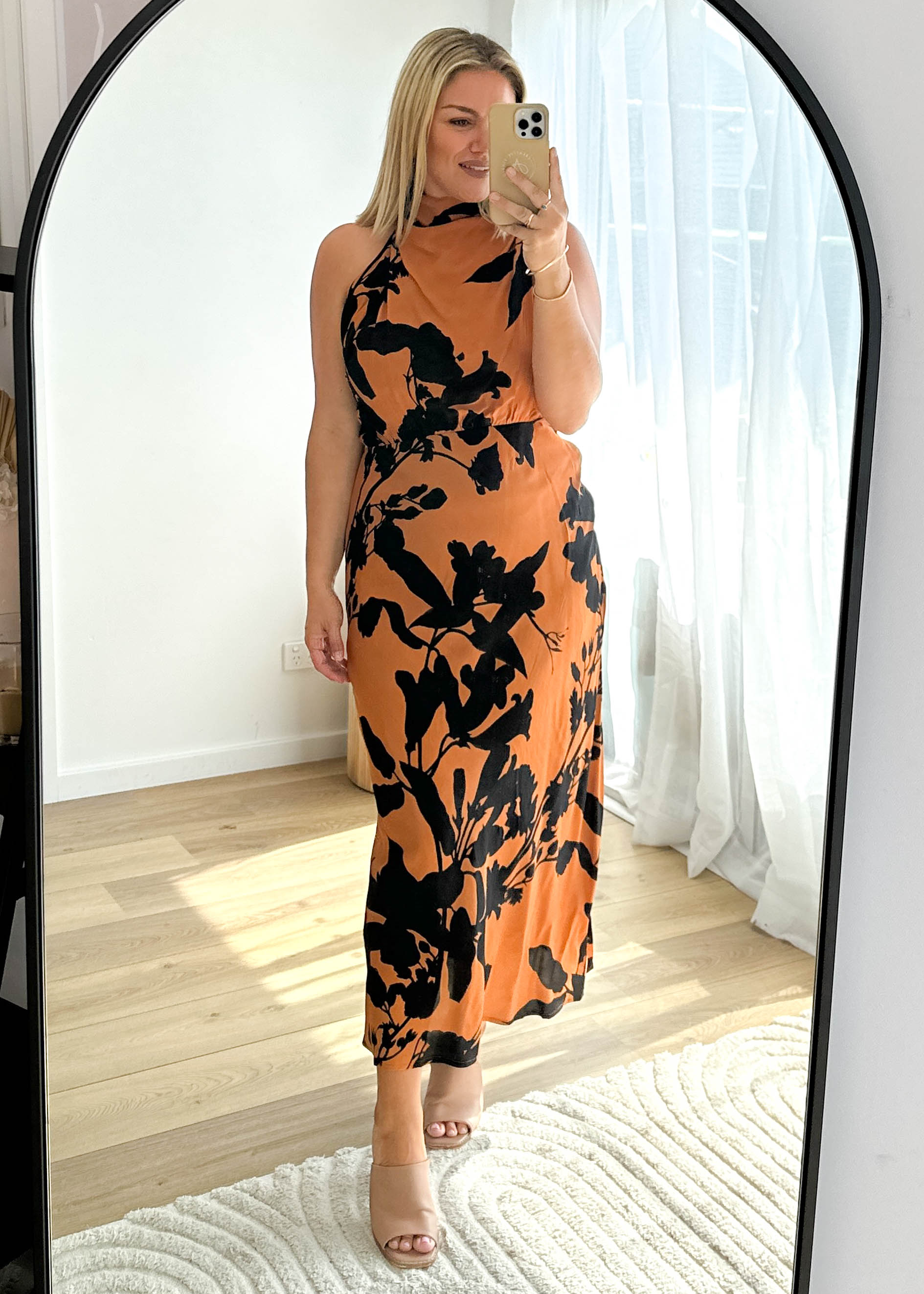 Gedsa Maxi Dress - Orange Floral