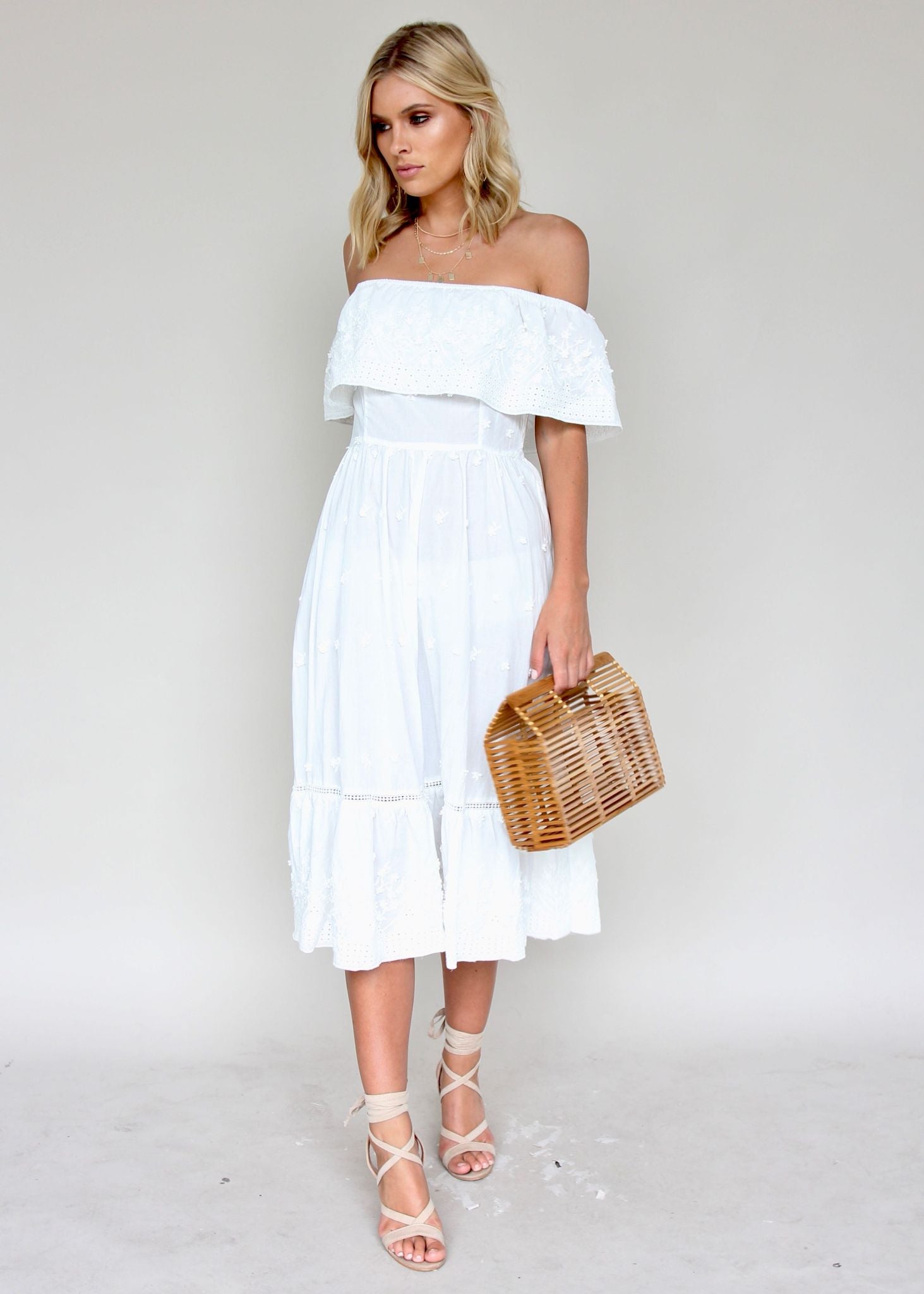 Image for white dresses midi