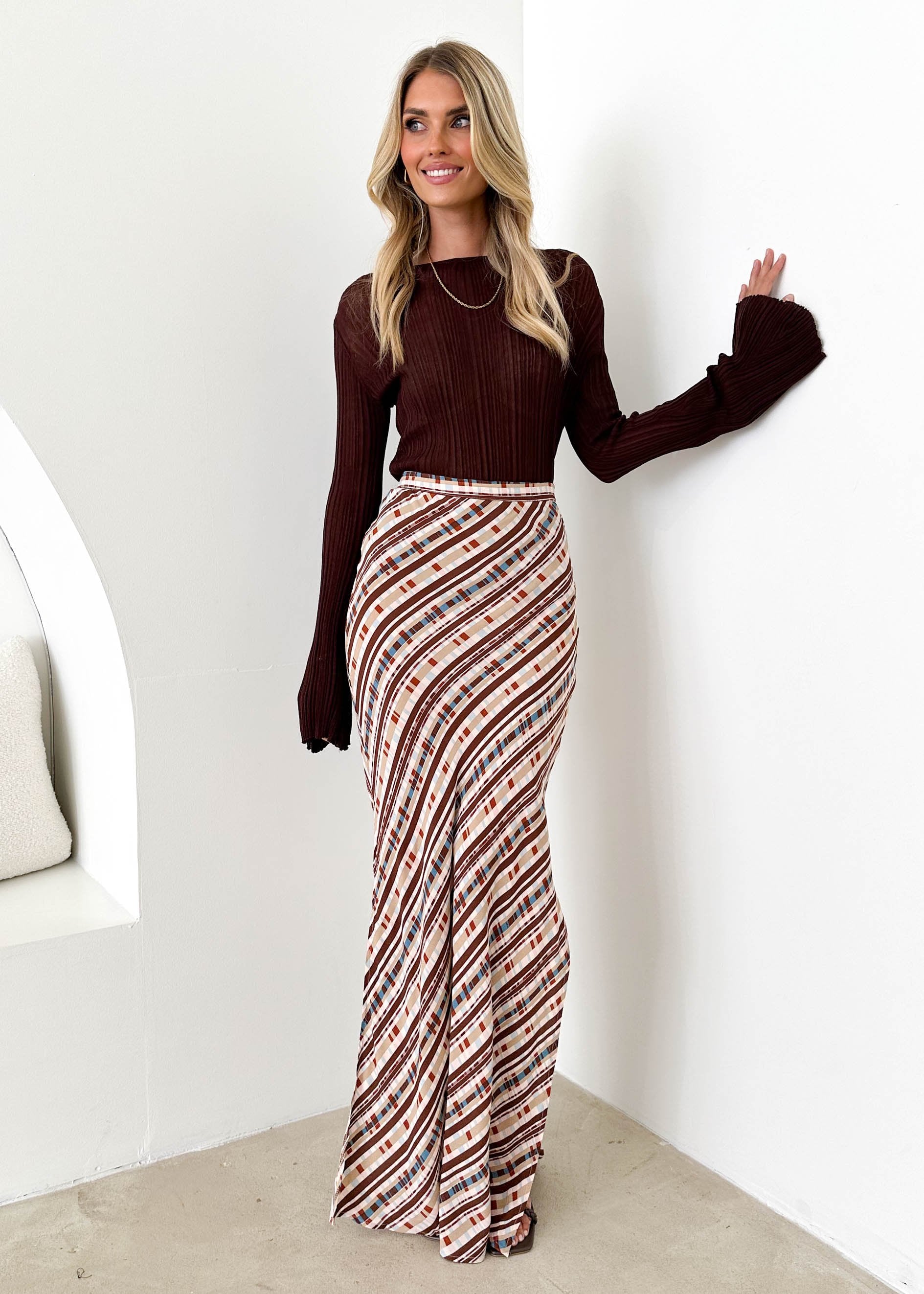 Dette Maxi Skirt - Choc Geneva