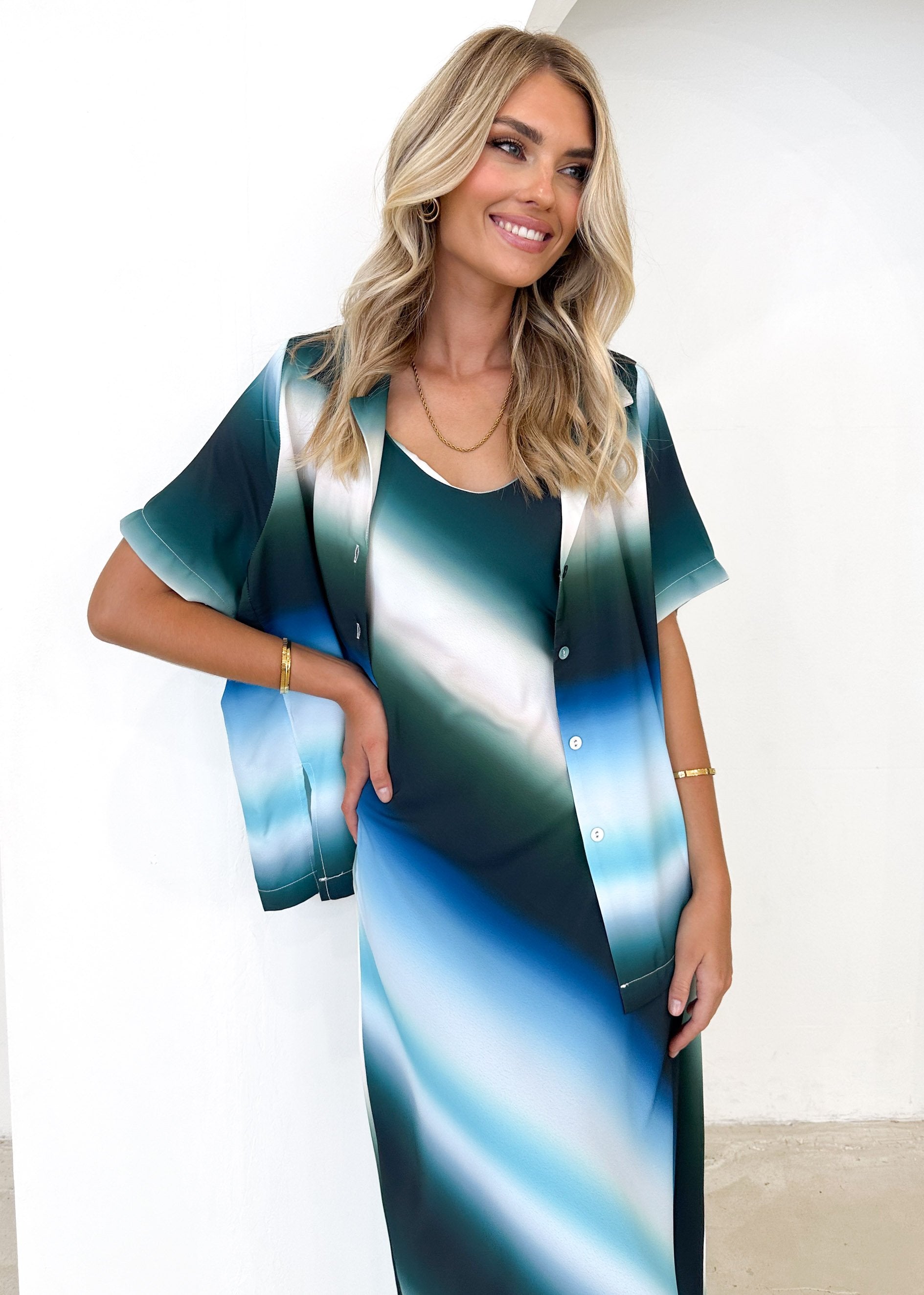 Ayloria Maxi Dress - Blue Tie Dye