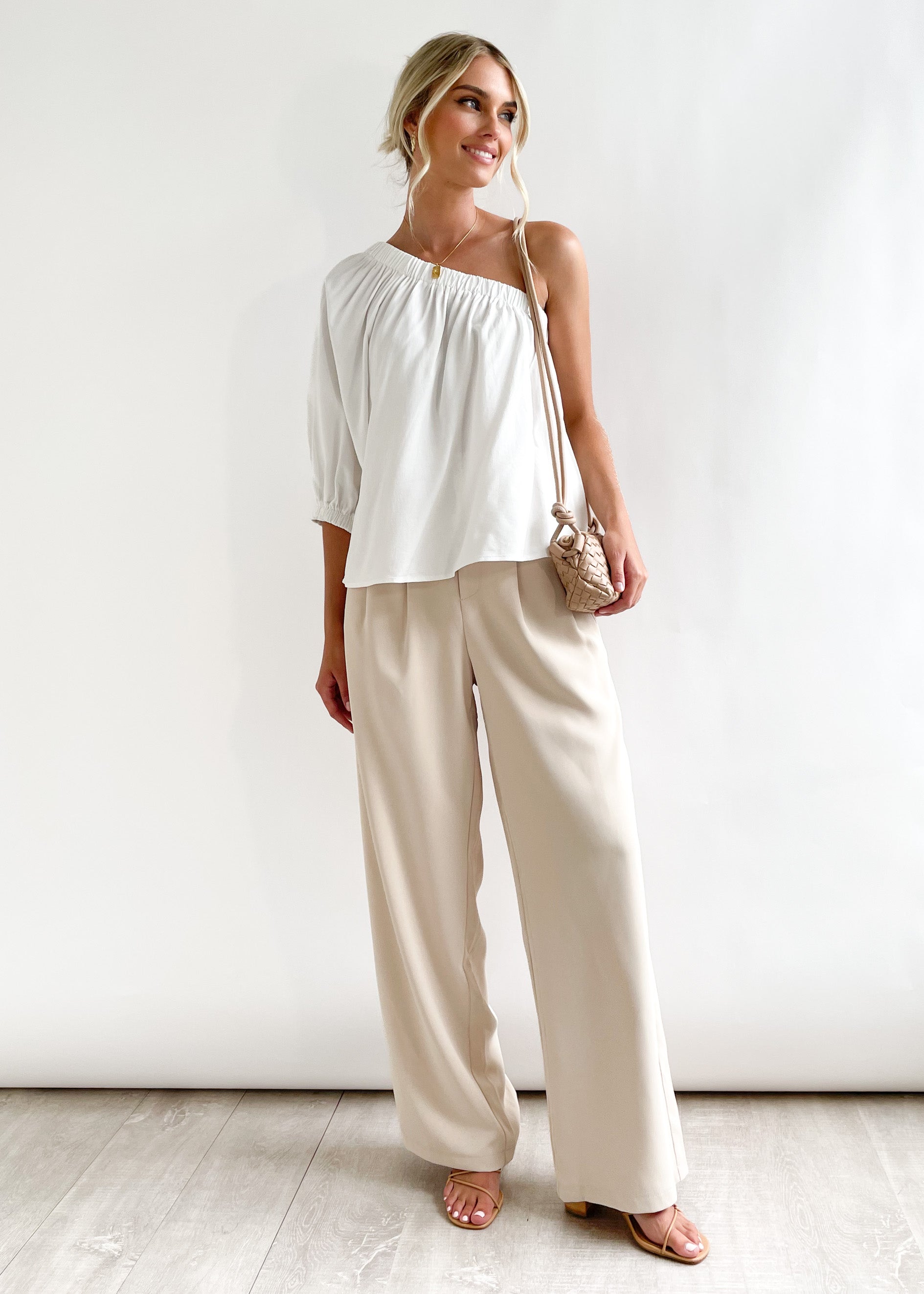 Blakie One Shoulder Top - Off White