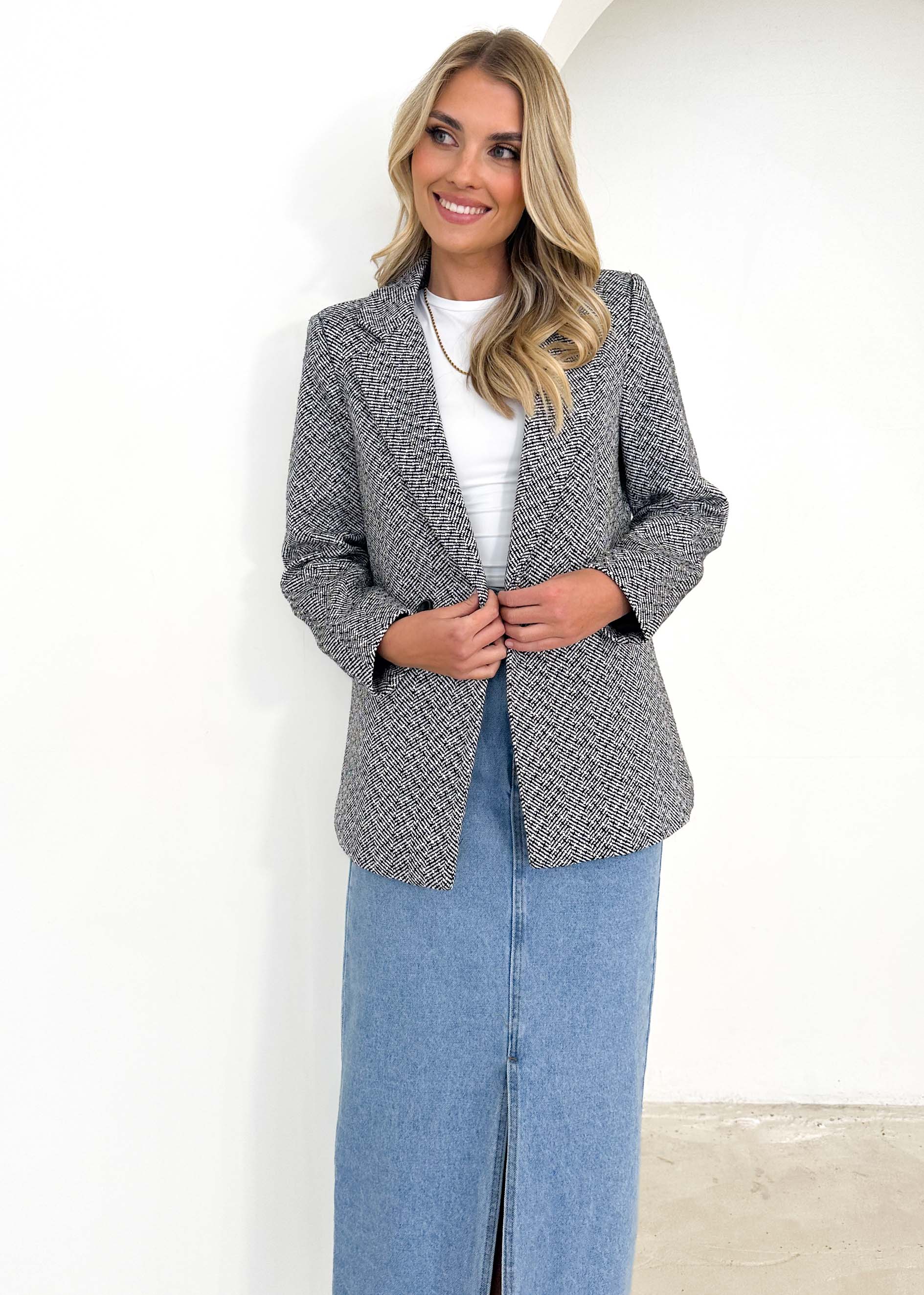 Revival Blazer - Black Check