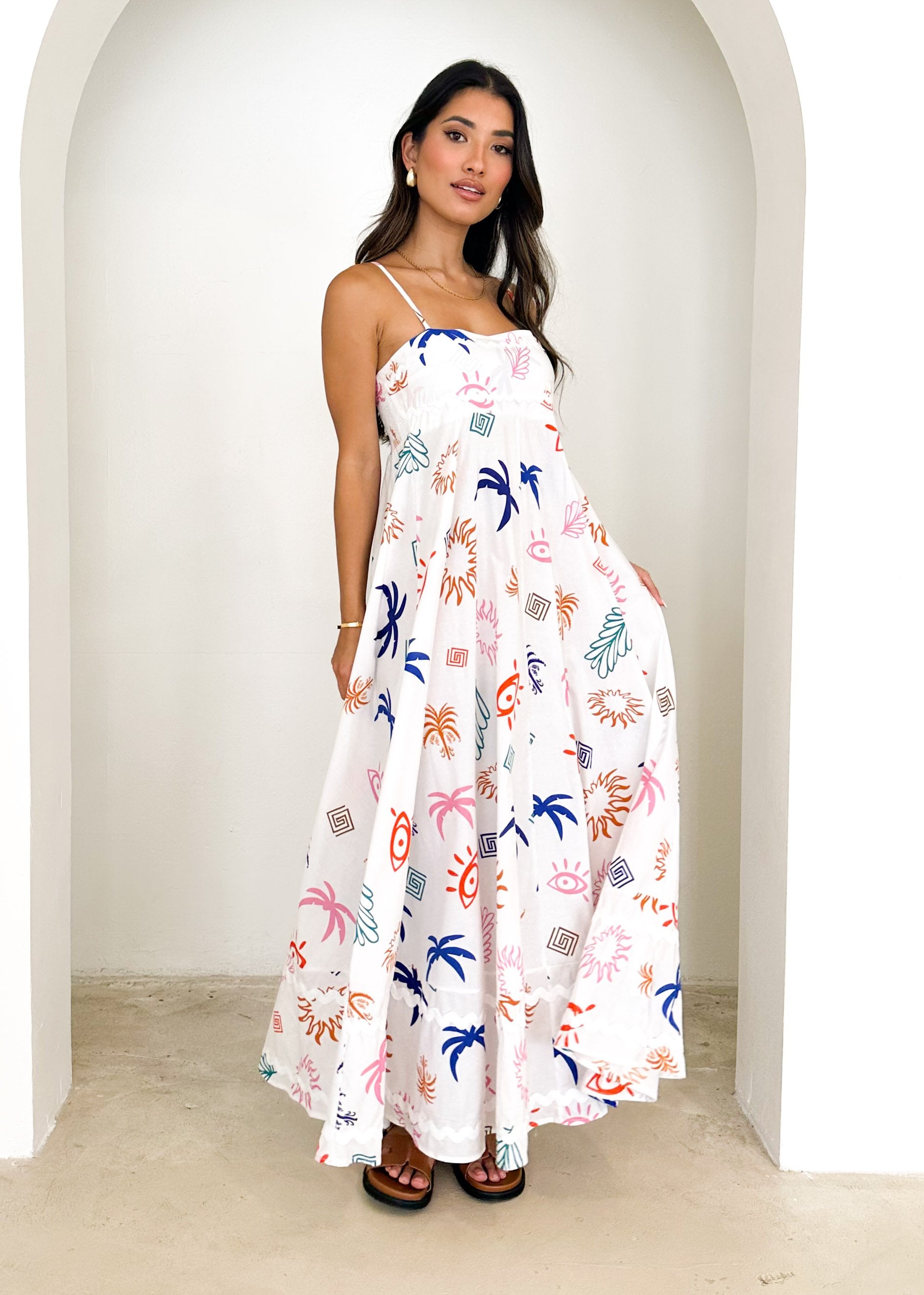 Corleigh Maxi Dress - Multi Abstract