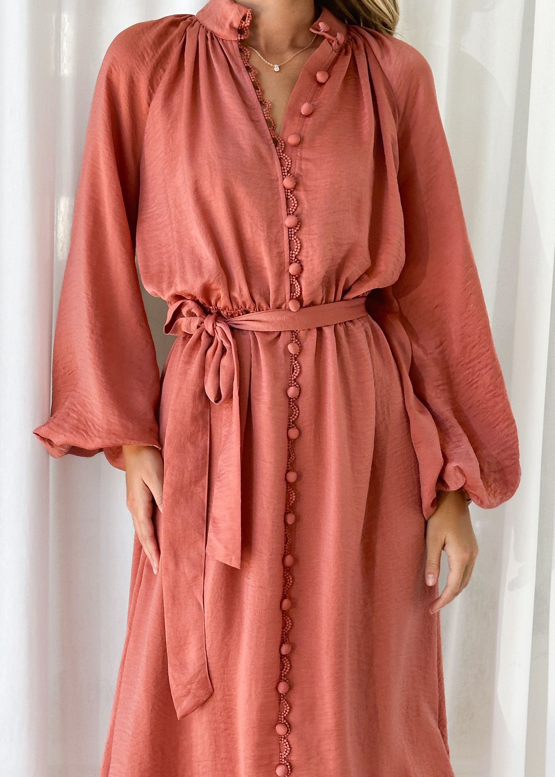 Emelda Midi Dress - Terracotta