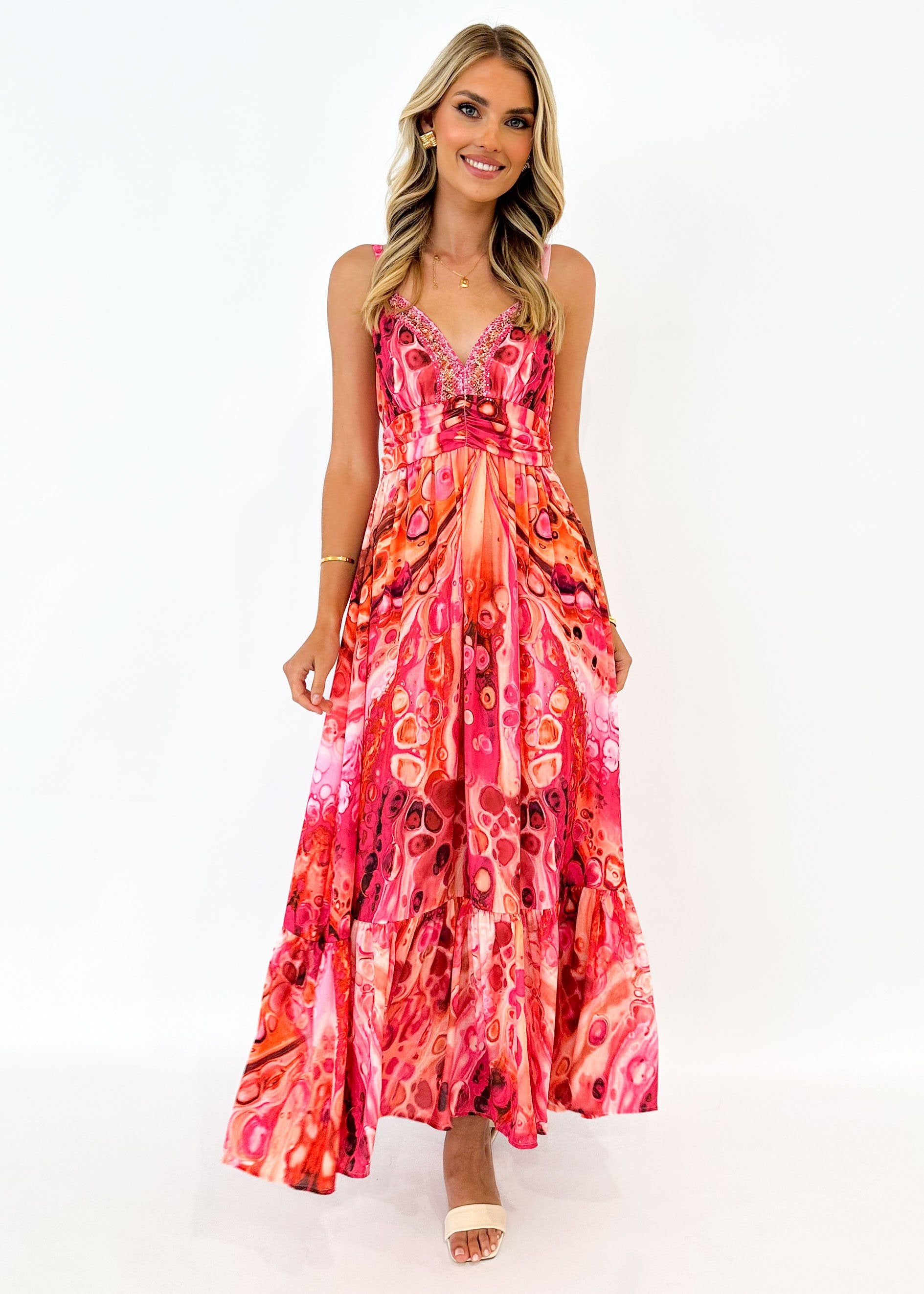 Duceo Maxi Dress - Magenta Gem