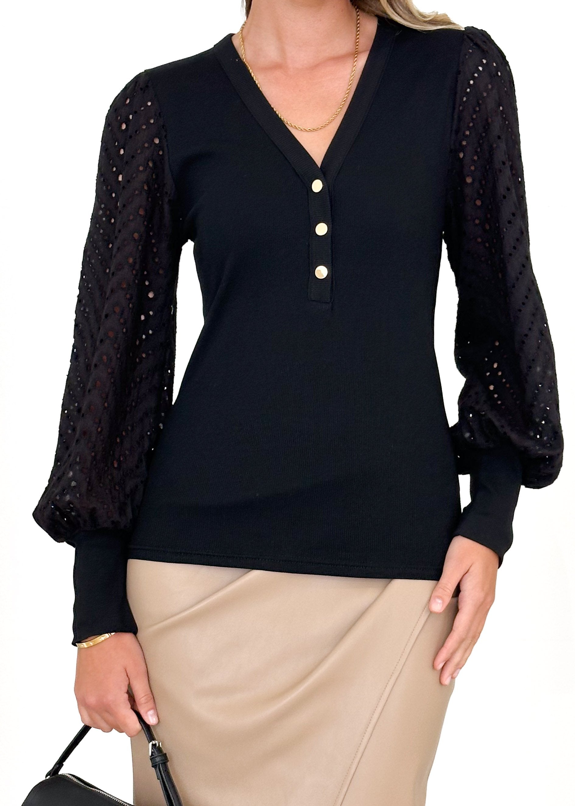 Driess Rib Top - Black