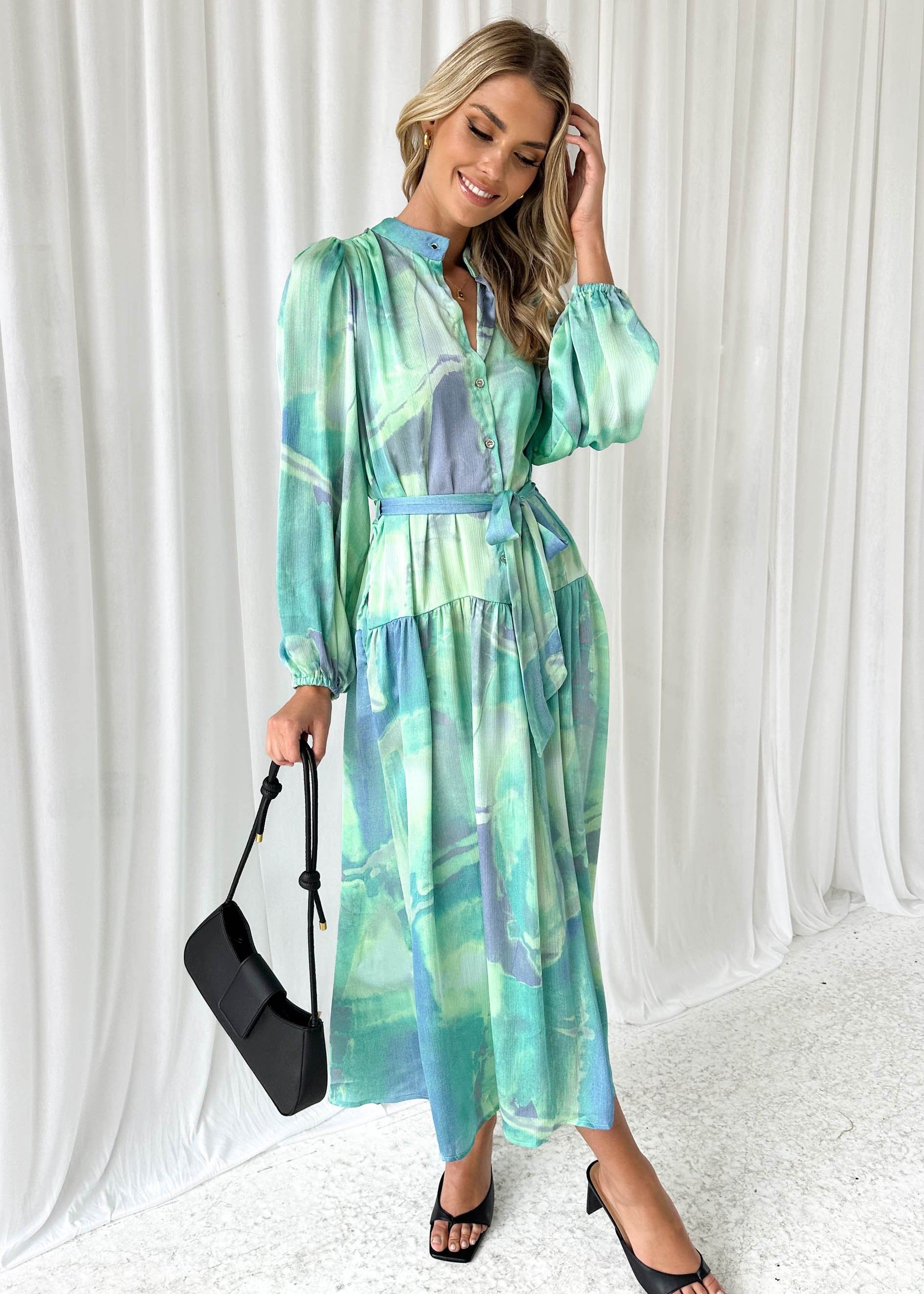 Retta Maxi Dress - Lime Splash