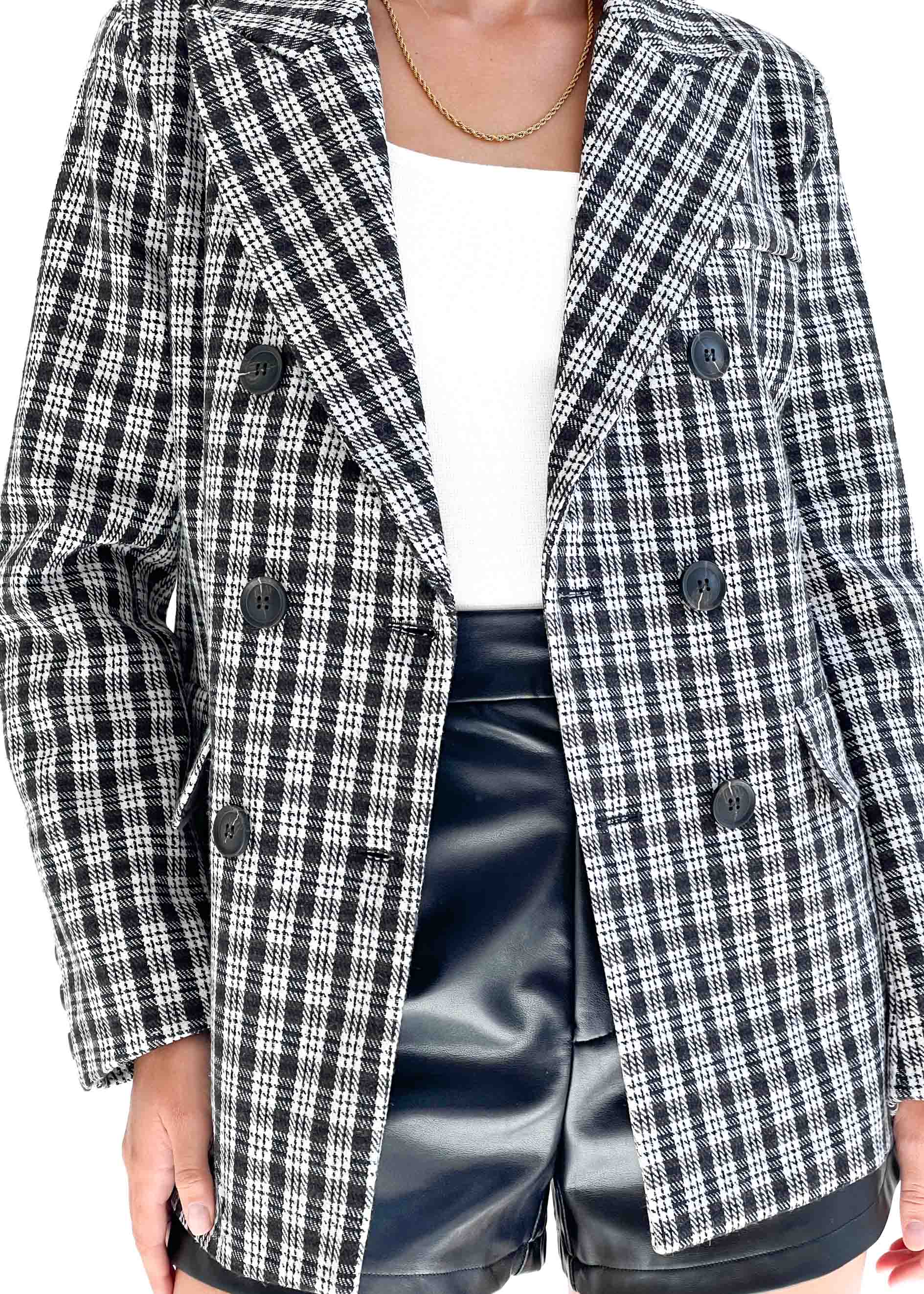 Classon Blazer - Black Check