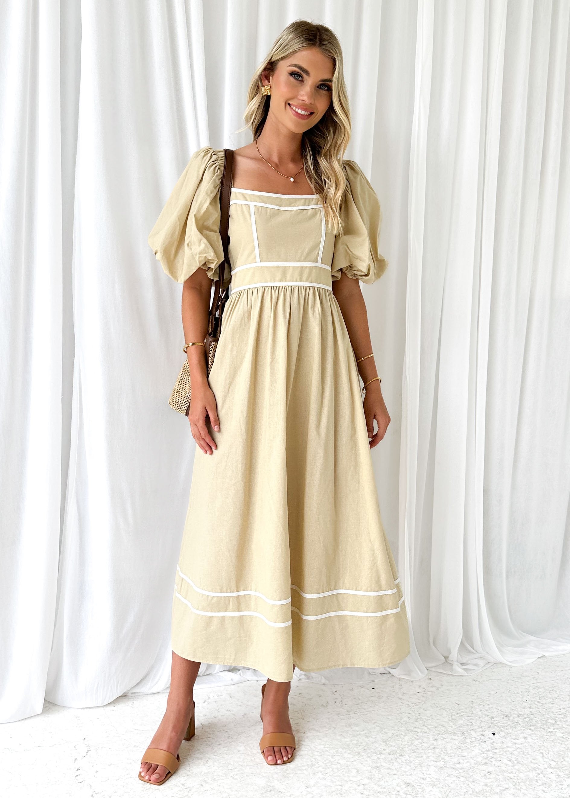 Geelo Midi Dress - Beige